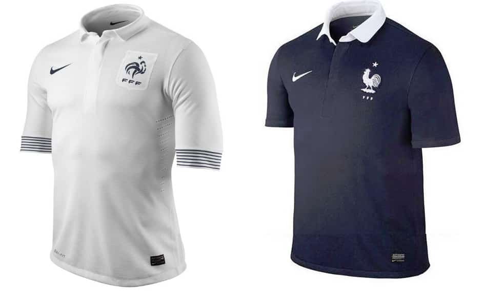 Maillot de l'équipe de France 2012 et 2014
